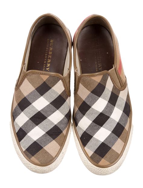 burberry slip on shoes womens|authentic burberry sneakers.